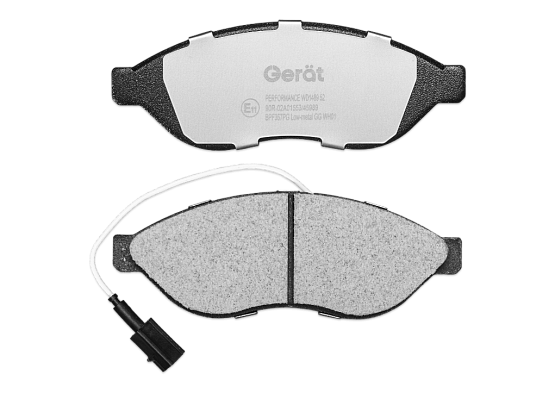 Передние тормозные колодки Gerat BPF357PG Low-metallic