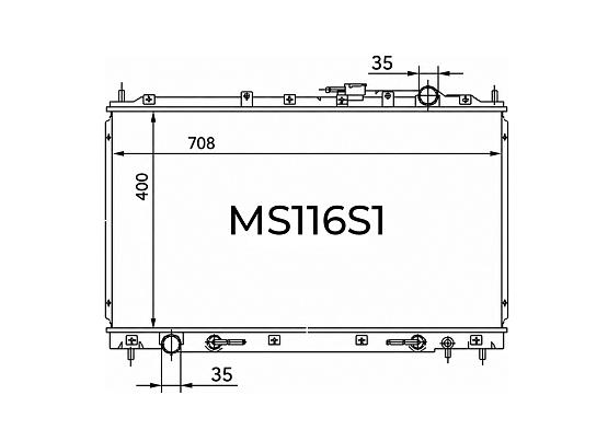 Радиатор охлаждения двигателя Gerat MS116S1