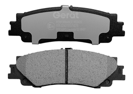 Тормозные колодки Gerat BPR144PG (задние) Low-metallic