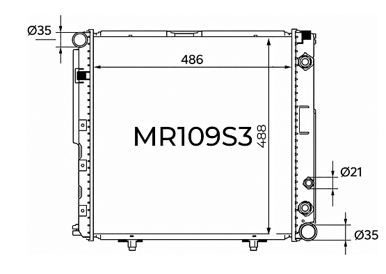 Радиатор охлаждения двигателя Gerat MR-109/3R