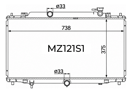 Радиатор охлаждения двигателя Gerat MZ-121/1R