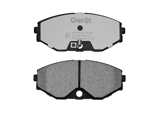 Передние тормозные колодки Gerat BPF052PG Low-metallic