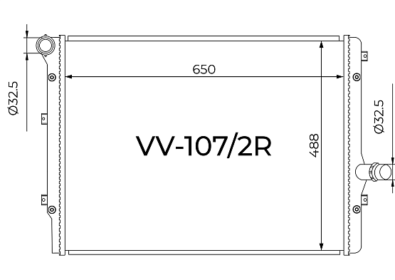 Радиатор охлаждения двигателя Gerat VV-107/2R