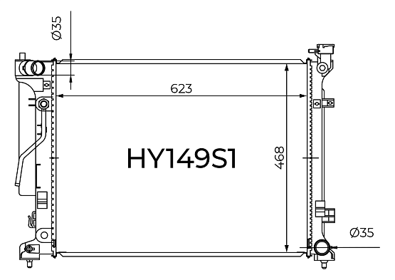 Радиатор охлаждения двигателя Gerat HY149S1