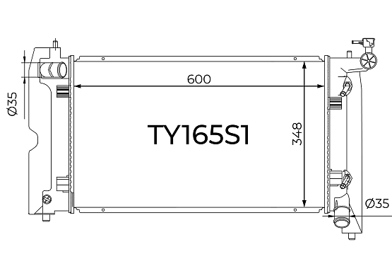 Радиатор охлаждения двигателя Gerat TY165S1