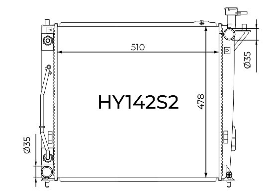 Радиатор охлаждения двигателя Gerat HY142S2