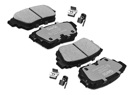 Задние тормозные колодки Gerat BPR224PG Low-metallic