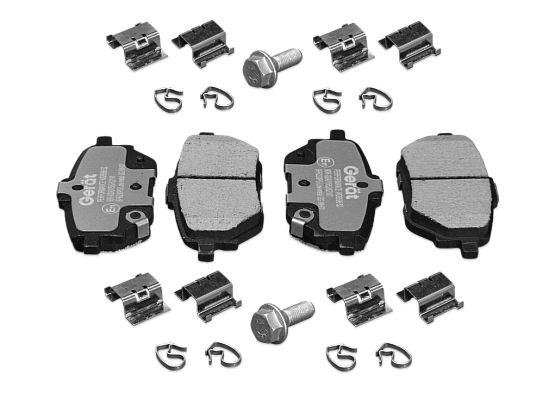 Задние тормозные колодки Gerat BPR230PG Low-metallic