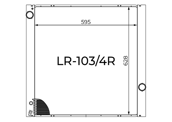 Радиатор охлаждения двигателя Gerat LR-103/4R цельноалюминиевый
