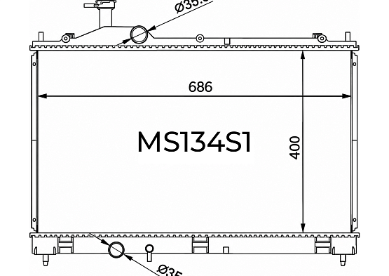 Радиатор охлаждения двигателя Gerat MS-134/1R