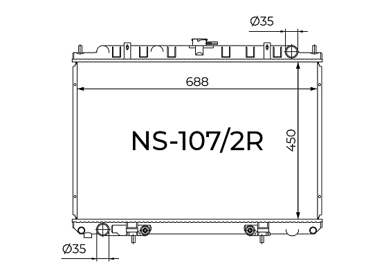 Радиатор охлаждения двигателя Gerat NS-107/2R