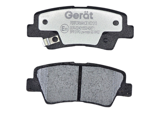 Тормозные колодки Gerat BPR131PG (задние) Low-metallic