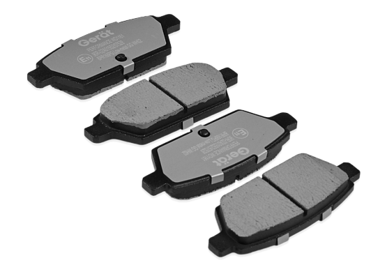 Тормозные колодки Gerat BPR168PG (задние) Low-metallic