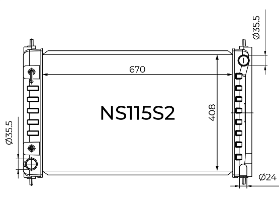 Радиатор охлаждения двигателя Gerat NS115S2