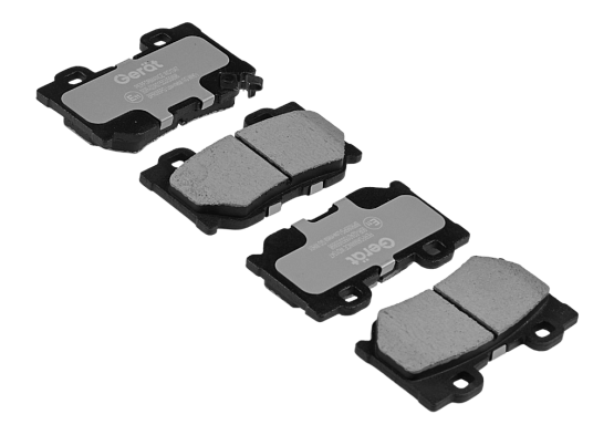 Тормозные колодки Gerat BPR095PG (задние) Low-metallic