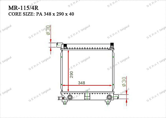 Радиатор охлаждения двигателя Gerat MR-115/4R