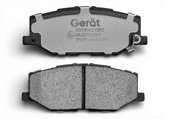 Тормозные колодки Gerat BPF324PG (передние) Low-metallic