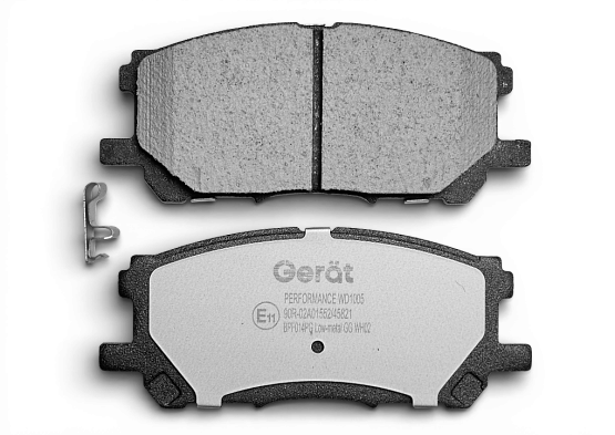 Тормозные колодки Gerat BPF014PG (передние) Low-metallic