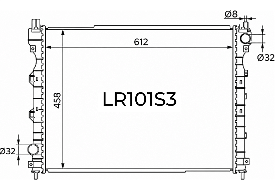 Радиатор охлаждения двигателя Gerat LR101S3