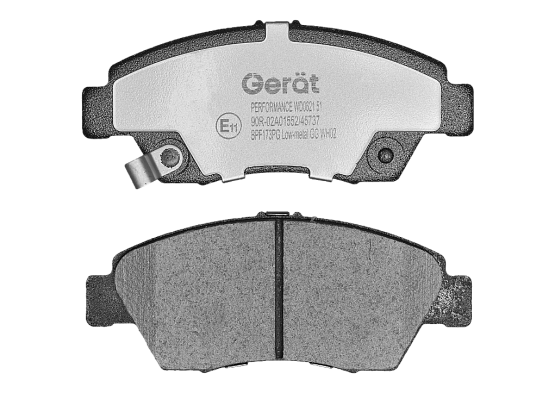 Передние тормозные колодки Gerat BPF173PG Low-metallic