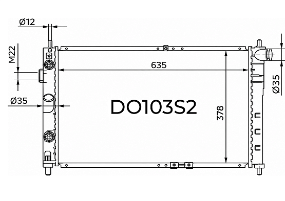 Радиатор охлаждения двигателя Gerat DO-103/2R