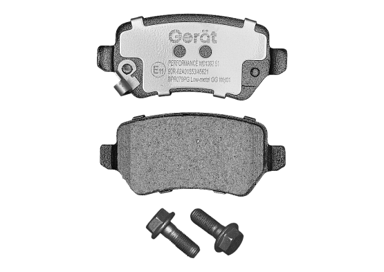 Задние тормозные колодки Gerat BPR079PG Low-metallic