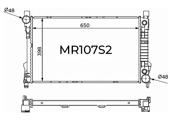 Радиатор охлаждения двигателя Gerat MR-107/2R