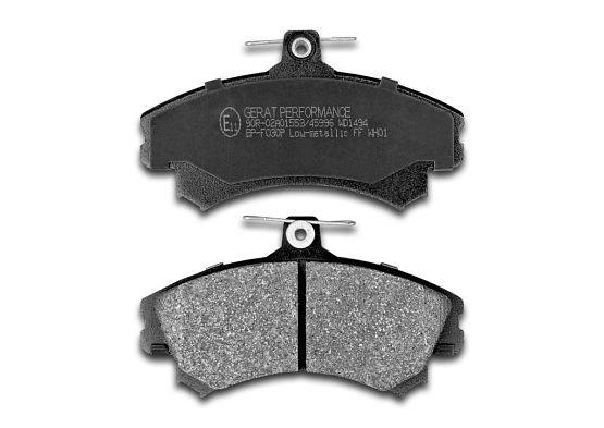 Тормозные колодки Gerat BP-F030P (передние) Low-metallic