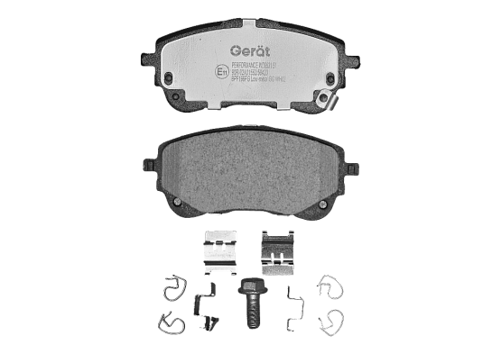 Передние тормозные колодки Gerat BPF199PG Low-metallic