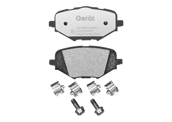 Задние тормозные колодки Gerat BPR225PG Low-metallic