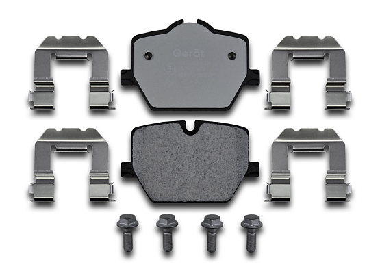 Тормозные колодки Gerat BPR167PG (задние) Low-metallic
