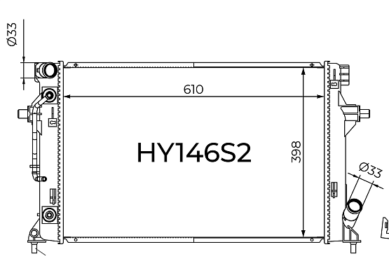Радиатор охлаждения двигателя Gerat HY146S2