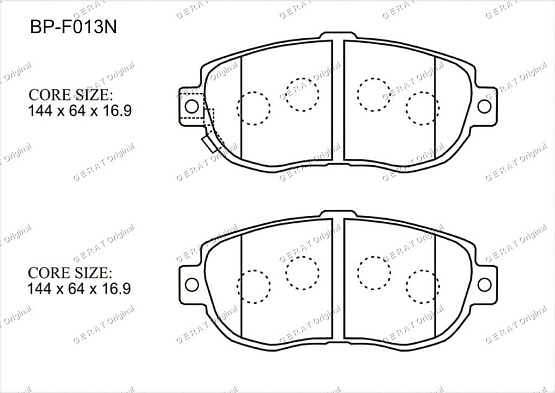 Тормозные колодки Gerat BP-F013N (передние) Normal