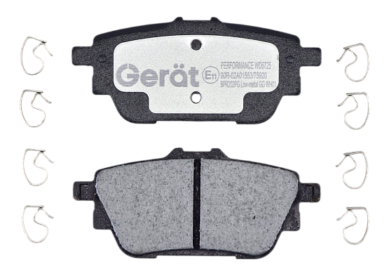 Тормозные колодки Gerat BPR202PG (задние)
